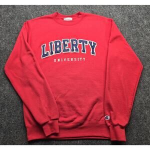 Liberty University Flames Red Champion Athletic Wear Sweatshirt SMALL